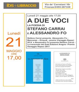 A due voci. La poesia di Stefano Carrai e di Alessandro Fo alla Libreria IBS+Libraccio